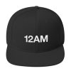 Snapback Hat: 12AM (White Embroidery)